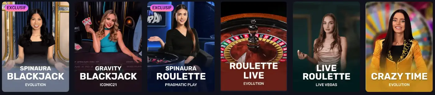 Spinaura live casino